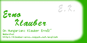 erno klauber business card